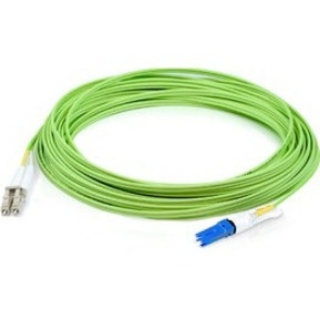 Picture of AddOn 3m LC (Male) to CS (Male) Straight Lime Green OM5 Duplex Fiber OFNR (Riser-Rated) Patch Cable
