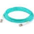 Picture of AddOn 50m LC (Male) to LC (Male) Aqua OM3 Duplex Fiber OFNR (Riser-Rated) Patch Cable