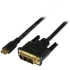 Picture of StarTech.com 1m (3.3 ft) Mini HDMI to DVI Cable, DVI-D to HDMI Cable (1920x1200p), HDMI Mini Male to DVI-D Male Display Cable Adapter