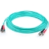 Picture of AddOn 3m ST (Male) to ST (Male) Aqua OM4 Duplex Fiber OFNR (Riser-Rated) Patch Cable