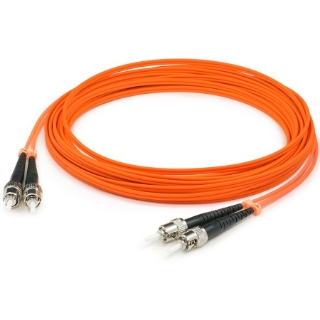 Picture of AddOn 6m ST (Male) to ST (Male) Orange OM1 Duplex Fiber OFNR (Riser-Rated) Patch Cable