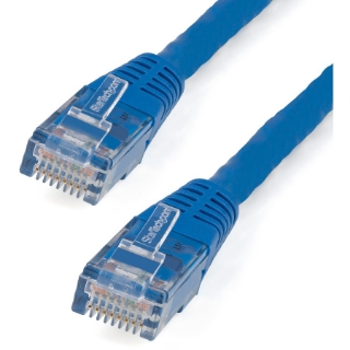 Picture of StarTech.com 8ft CAT6 Ethernet Cable - Blue Molded Gigabit - 100W PoE UTP 650MHz - Category 6 Patch Cord UL Certified Wiring/TIA