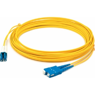 Picture of AddOn 10m LC (Male) to LC (Male) Yellow OS2 Duplex Fiber Plenum-Rated Patch Cable
