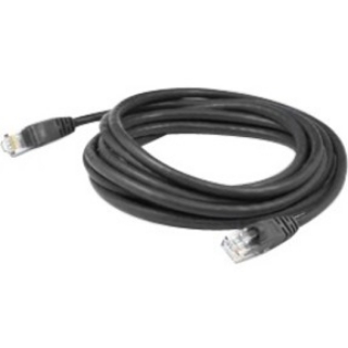 Picture of AddOn 40ft RJ-45 (Male) to RJ-45 (Male) Shielded Straight Black Cat6A STP PVC Copper Patch Cable