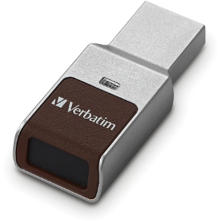 Picture of 128GB Fingerprint Secure USB 3.0 Flash Drive with AES 256 Hardware Encryption - Silver