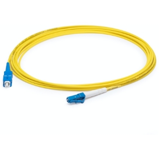 Picture of AddOn 50m LC (Male) to SC (Male) Straight Yellow OS2 Simplex Plenum Fiber Patch Cable