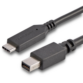 Picture of StarTech.com 6 ft. / 1.8 m USB-C to Mini DisplayPort Cable - 4K 60Hz - Black - USB 3.1 Type-C to Mini DP Adapter Cable - mDP Cable