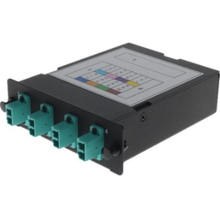Picture of AddOn 4-Bay Cassette 12-Fiber MPO In, 4 LC Duplex Out, Multi-mode Duplex OM4