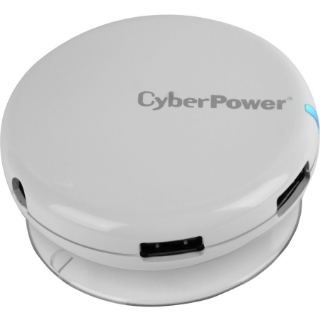 Picture of CyberPower CPH430PW USB 3.0 Superspeed Hub with 4 Ports and 3.6A AC Charger - White