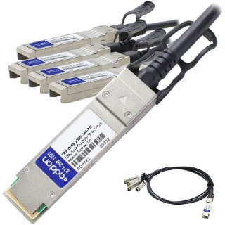 Picture of AddOn Arista Networks CAB-Q-4S-100G-1M Compatible TAA Compliant 100GBase-CU QSFP28 to 4xSFP28 Direct Attach Cable (Passive Twinax, 1m)