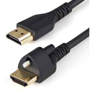 Picture of StarTech.com 2m(6ft) HDMI Cable with Locking Screw, 4K 60Hz HDR High Speed HDMI 2.0 Cable with Ethernet, Secure Locking Connector, M/M