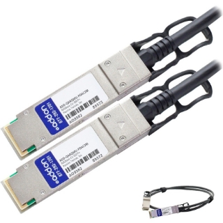 Picture of AddOn Arista Networks CAB-Q-Q-3M to Multiple OEM Compatible TAA Compliant 40GBase-CU QSFP+ to QSFP+ Direct Attach Cable (Passive Twinax, 3m)