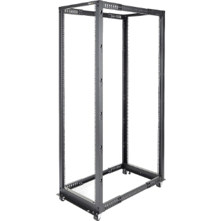 Picture of StarTech.com 42U Adjustable Depth Open Frame 4 Post Server Rack Cabinet - Flat Pack w/ Casters, Levelers and Cable Management Hooks
