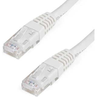 Picture of StarTech.com 10ft CAT6 Ethernet Cable - White Molded Gigabit - 100W PoE UTP 650MHz - Category 6 Patch Cord UL Certified Wiring/TIA