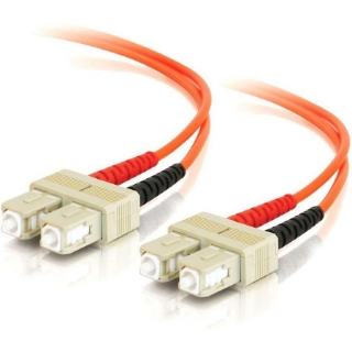 Picture of C2G 8m SC-SC 50/125 OM2 Duplex Multimode PVC Fiber Optic Cable (USA-Made) - Orange