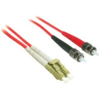 Picture of C2G-2m LC-ST 62.5/125 OM1 Duplex Multimode PVC Fiber Optic Cable - Red