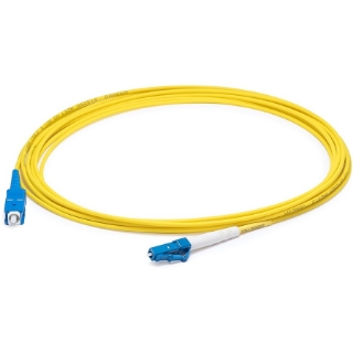 Picture of AddOn 42m LC (Male) to SC (Male) Straight Yellow OS2 Simplex LSZH Fiber Patch Cable