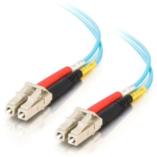 Picture of C2G 5m LC-LC 10Gb 50/125 OM3 Duplex Multimode PVC Fiber Optic Cable (USA-Made) - Aqua