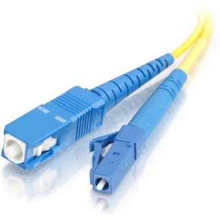 Picture of C2G 4m LC-SC 9/125 OS1 Simplex Singlemode PVC Fiber Optic Cable - Yellow