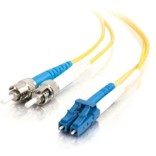 Picture of C2G-4m LC-ST 9/125 OS1 Duplex Singlemode PVC Fiber Optic Cable (LSZH) - Yellow