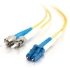 Picture of C2G-4m LC-ST 9/125 OS1 Duplex Singlemode PVC Fiber Optic Cable (LSZH) - Yellow