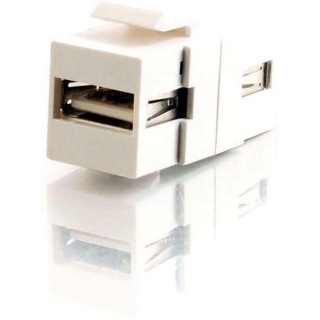 Picture of C2G Snap-In USB A/A Female Keystone Insert Module - White