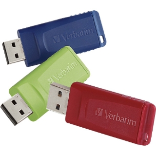 Picture of Verbatim 32GB Store 'n' Go USB Flash Drive - 3pk - Red, Blue, Green