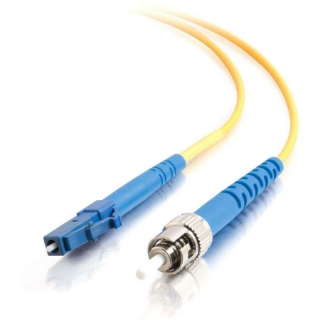 Picture of C2G-5m LC-ST 9/125 OS1 Simplex Singlemode PVC Fiber Optic Cable - Yellow