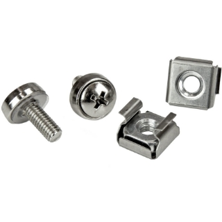 Picture of StarTech.com Rack Screws - 20 Pack - Installation Tool - 12 mm M5 Screws - M5 Nuts - Cabinet Mounting Screws and Cage Nuts