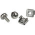 Picture of StarTech.com Rack Screws - 20 Pack - Installation Tool - 12 mm M5 Screws - M5 Nuts - Cabinet Mounting Screws and Cage Nuts