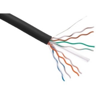 Picture of Axiom CAT5E 24AWG 4-Pair Solid Conductor 350MHz Bulk Cable Spool 1000FT (Black)