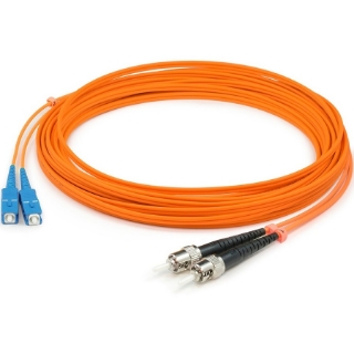 Picture of AddOn 3m SC (Male) to ST (Male) Orange OM2 Duplex Fiber OFNR (Riser-Rated) Patch Cable