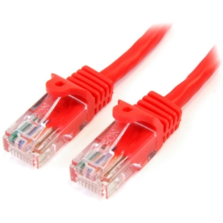 Picture of StarTech.com 30 ft Red Snagless Cat5e UTP Patch Cable