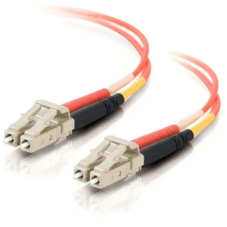 Picture of C2G 6m LC-LC 62.5/125 OM1 Duplex Multimode Fiber Optic Cable (Plenum-Rated) - Orange