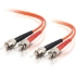 Picture of C2G 5m ST-ST 50/125 OM2 Duplex Multimode PVC Fiber Optic Cable (USA-Made) - Orange