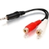 Picture of C2G 6in Value Series One 3.5mm Stereo Male To Two RCA Stereo Female Y-Cable