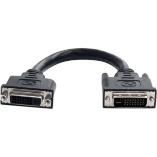 Picture of StarTech.com 6in DVI-I Dual Link Digital Analog Port Saver Extension Cable M/F