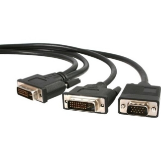 Picture of StarTech.com 6 ft DVI-I to DVI-D and HD15 VGA Video Splitter Cable - M/M