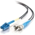 Picture of C2G-1m LC-ST 9/125 OS1 Duplex Singlemode PVC Fiber Optic Cable - Black