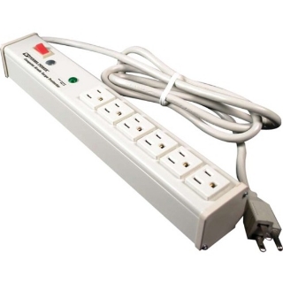 Picture of C2G 6ft Wiremold 6-Outlet Plug-In Center Unit 120v/15a Lighted Switch Computer Grade Power Strip