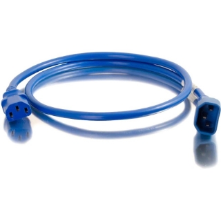 Picture of C2G 8ft 14AWG Power Cord (IEC320C14 to IEC320C13) - Blue