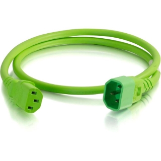 Picture of C2G 5ft 18AWG Power Cord (IEC320C14 to IEC320C13) - Green