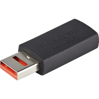 Picture of StarTech.com Secure Charging USB Data Blocker Adapter, Male/Female USB-A Data Blocking Charge/Power-Only Charging Adapter for Phone/Tablet