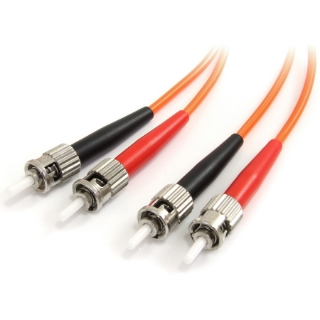 Picture of StarTech.com 1m Fiber Optic Cable - Multimode Duplex 62.5/125 - LSZH - ST/ST - OM1 - ST to ST Fiber Patch Cable