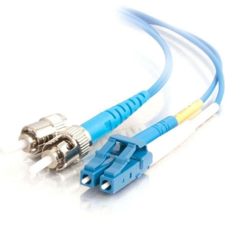 Picture of C2G-2m LC-ST 9/125 OS1 Duplex Singlemode PVC Fiber Optic Cable - Blue