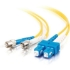 Picture of C2G-5m SC-ST 9/125 OS1 Duplex Singlemode Fiber Optic Cable (TAA Compliant) - Yellow