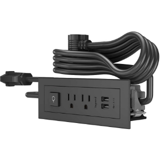 Picture of C2G Wiremold Radiant Furniture Power Center Basic Switching Unit 10' Cord Black