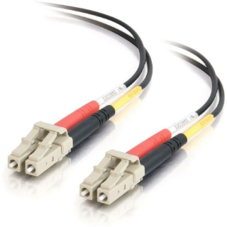 Picture of C2G-1m LC-LC 50/125 OM2 Duplex Multimode Fiber Optic Cable (Plenum-Rated) - Black