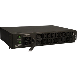 Picture of Tripp Lite PDU Metered 230V 32A 7.3kW 16 C13; 2 C19 IEC-309 Horizontal 2URM