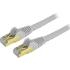 Picture of StarTech.com 1ft CAT6a Ethernet Cable - 10 Gigabit Category 6a Shielded Snagless 100W PoE Patch Cord - 10GbE Gray UL Certified Wiring/TIA